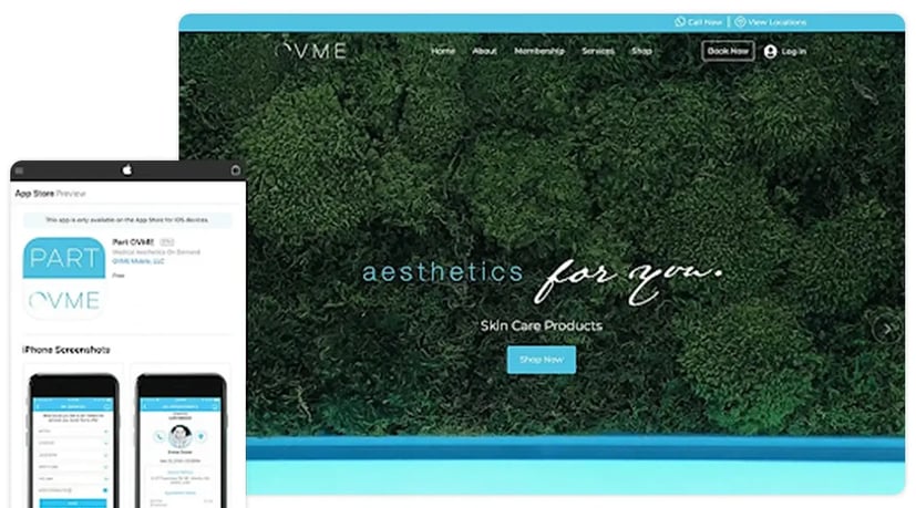 Aesthetics for you skin care products website
