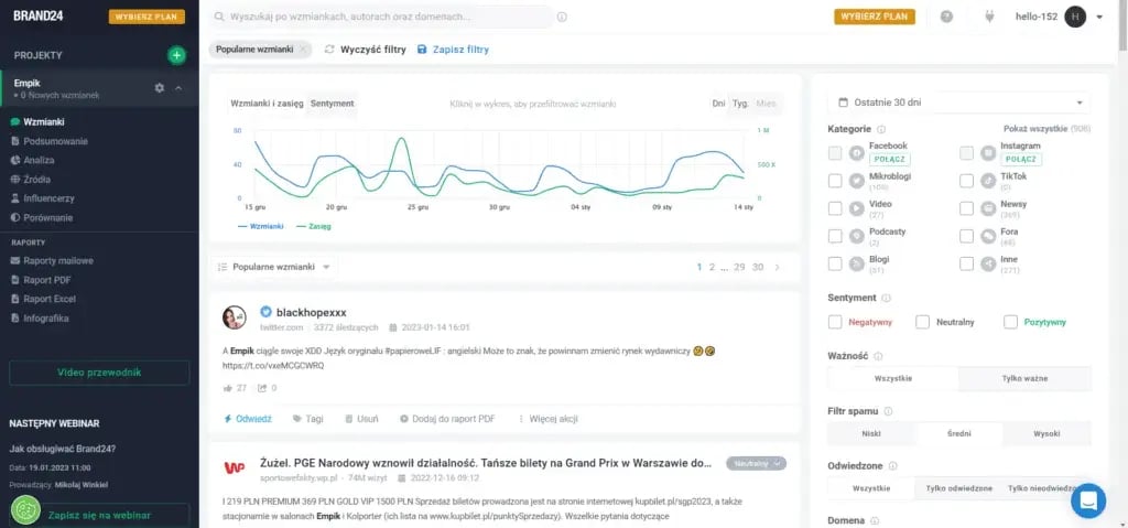 Brand24 polish software as a service solution for social listening