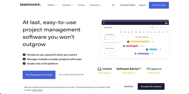 teamwork at last, easy-to-use project management software you wont outgrow