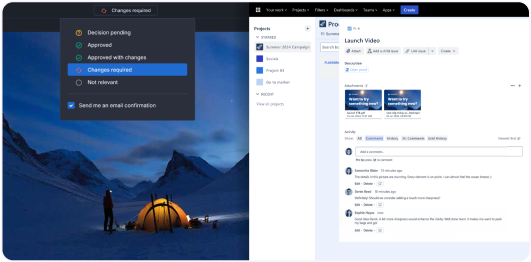 Adding comments, making decisions, or applying labels to proofs will trigger updates