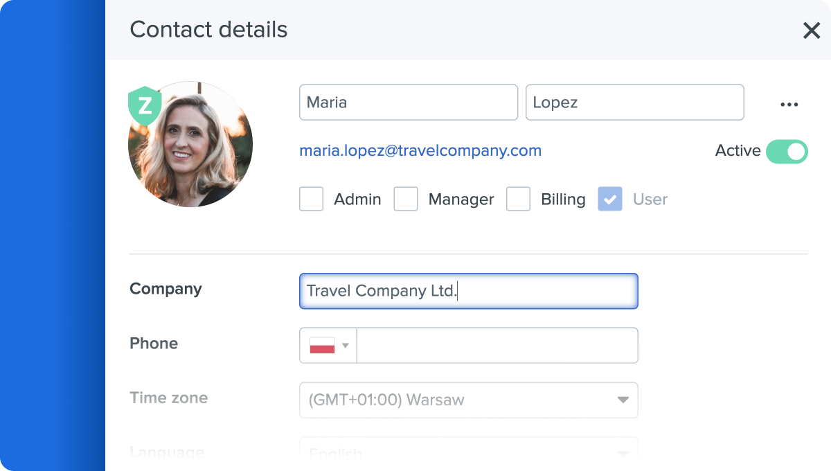 Change company name - Tavel Company Ltd Contact details