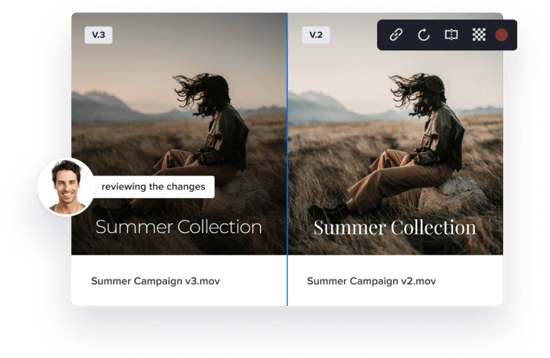 Easily compare and control versions - version comparision tool of ziflow - for video production