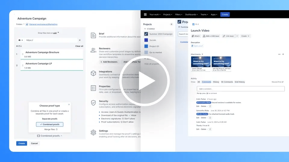 How to create a proof in Ziflow and connect it to Jira