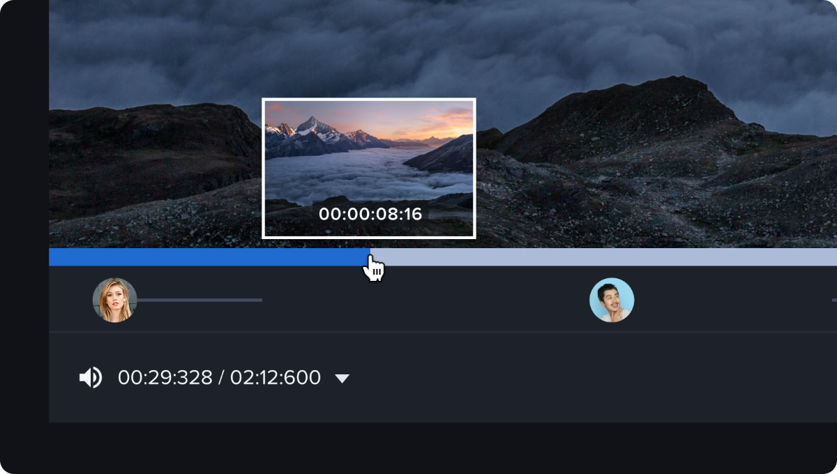 Precision video scrubbing timestamp of video choice