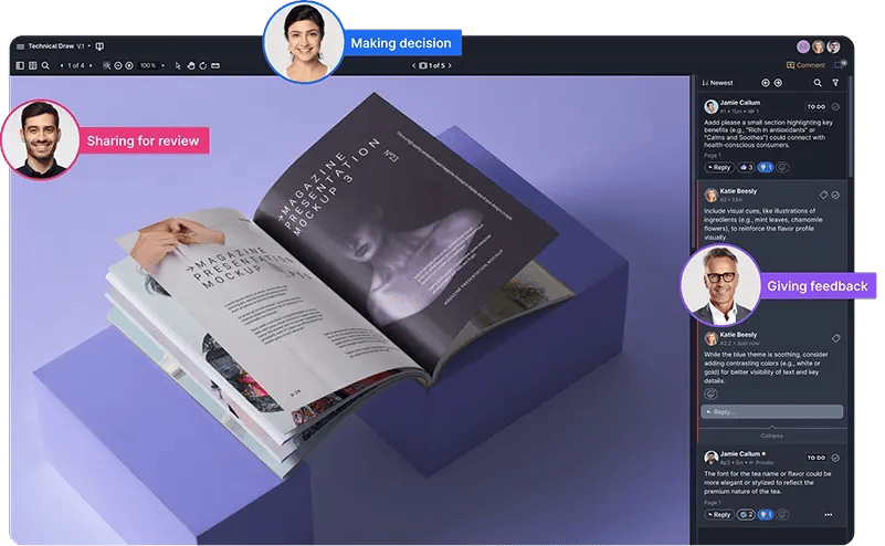 Register a lead - Ziflow main proof dashbaord with stakeholders decisioons