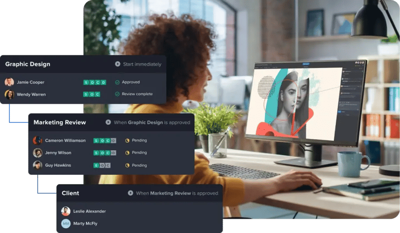 Review and markup - Track internal and external feedback 