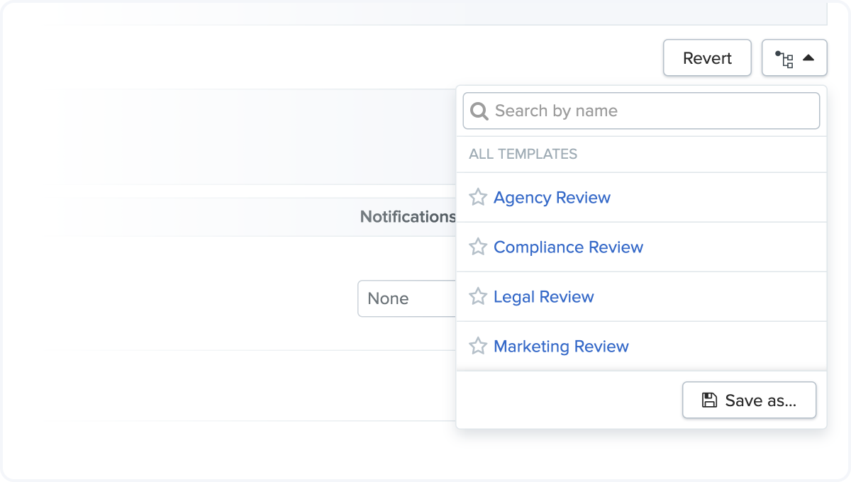 Workflow templates now ordered by name choice